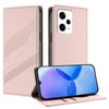 Custodia in pelle retrò con portafoglio multifunzionale in rilievo per Redmi Note 12 Pro+ (rosa)