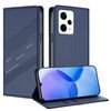 Custodia in pelle retrò con portafoglio multifunzionale in rilievo per Redmi Note 12 Pro+ (blu scuro)