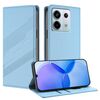Custodia in pelle retrò con portafoglio multifunzionale in rilievo per Redmi Note 13 Pro 5G (blu chiaro)