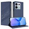 Per Redmi Note 13 Pro 5G Custodia per telefono in pelle retrò con portafoglio multifunzionale in rilievo (blu scuro)
