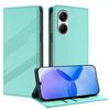 Custodia in pelle retrò con portafoglio multifunzionale in rilievo per Redmi Turbo 4 (verde menta)