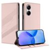 Custodia per telefono in pelle retrò con portafoglio multifunzionale in rilievo per Redmi Turbo 4 (rosa)