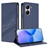 Custodia in pelle retrò con portafoglio multifunzionale in rilievo per Redmi Turbo 4 (blu scuro)