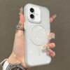 Per iPhone 16 Plus Custodia per telefono con cerchio sottile MagSafe N52 Translucent Armor (trasparente)