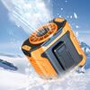 Ventilatore portatile da appendere alla vita per esterni, 100 velocità, ventilatore da campeggio, raffreddamento a lunga durata, ricarica (arancione)