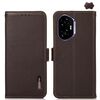 Per Honor 400 KHAZNEH Custodia per telefono in vera pelle Litchi con magnete laterale RFID (marrone)