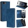 Per iPhone 16e Custodia magnetica in pelle con effetto pelle (blu)