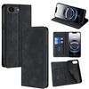 Per iPhone 16e Custodia magnetica in pelle con effetto pelle (nero)