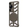 Custodia per telefono Huawei P60 / P60 Pro con supporto girevole in fibra di carbonio cava MagSafe (oro)