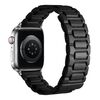 Per Apple Watch 42mm / 41mm / 40mm / 38mm Cinturino magnetico in pelle a tre pezzi a forma di I (nero)