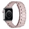 Per Apple Watch 42mm / 41mm / 40mm / 38mm Cinturino magnetico in pelle a tre pezzi a forma di I (cachi)