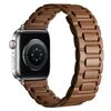 Per Apple Watch 42mm / 41mm / 40mm / 38mm Cinturino magnetico in pelle a tre pezzi a forma di I (marrone)