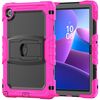 Per Lenovo Tab 10.1 TB-311XU/FU Custodia in silicone Hydric per PC Tablet con tracolla e supporto (rosso rosa)