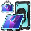 Per Lenovo Tab 10.1 TB-311XU/FU D Type Custodia per tablet PC ibrida in silicone con supporto per maniglia (PC azzurro)