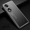 Custodia per telefono in metallo satinato per Honor 70 (nero)