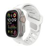 Per Apple Watch 46mm / 49mm / 45mm / 44mm Cinturino in silicone con foro inclinato (bianco)
