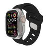 Per Apple Watch 46mm / 49mm / 45mm / 44mm Cinturino in silicone con foro inclinato (nero)