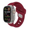 Per Apple Watch 42mm / 41mm / 40mm / 38mm Cinturino in silicone con foro inclinato (rosso vino)