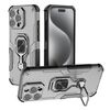Per iPhone 16 Pro Max Custodia per telefono in TPU ibrido con supporto in metallo per PC (grigio)