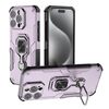 Per iPhone 16 Pro Max Custodia per telefono in TPU ibrido con supporto in metallo per PC (viola)