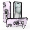 Per iPhone 16 Plus Custodia per telefono in TPU ibrido con supporto in metallo per PC (viola)