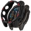 Per Garmin Tactix 8 Solar 51mm Hollow Armor TPU Half Coverage Watch Custodia protettiva (nero rosso)