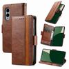 Per Fujitsu Arrows We2 / F-52E CaseNeo Splicing Dual Magnetic Buckle Custodia in pelle per telefono (marrone)
