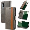 Per Fujitsu Arrows We2 / F-52E CaseNeo Splicing Dual Magnetic Buckle Custodia in pelle per telefono (grigio)