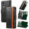 Per Fujitsu Arrows We2 Plus / F-51E CaseNeo Splicing Dual Magnetic Buckle Custodia in pelle per telefono (nero)