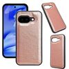Per Google Pixel 9a Custodia per telefono con cover posteriore in pelle di mucca (oro rosa)
