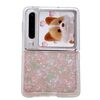 Per Huawei Pura X Custodia per telefono con texture a conchiglia perlescente (rosa verde)