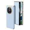 Per Huawei Mate X5 Gold Flip Fold Smart Window MagSafe Custodia in pelle per telefono (Sierra Blue)