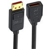 Cavo adattatore di estensione DisplayPort dritto DP2.1 maschio a DP2.1 femmina 52 Gbps 16K 30 Hz, lunghezza: 50 cm (nero)