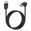 Cavo adattatore di estensione DisplayPort DP2.1 a DP2.1 Down Elbow 52 Gbps 16K 30 Hz, lunghezza: 50 cm (nero)