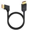 Cavo adattatore di estensione DisplayPort DP2.1 a DP2.1 gomito sinistro 52 Gbps 16K 30 Hz, lunghezza: 50 cm (nero)