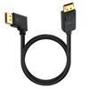 Cavo adattatore di estensione DisplayPort DP2.1 a gomito destro DP2.1 52 Gbps 16K 30 Hz, lunghezza: 50 cm (nero)