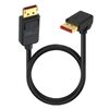 Cavo adattatore di estensione DisplayPort DP2.1 a DP2.1 Upper Elbow 52 Gbps 16K 30 Hz, lunghezza: 1,2 m (nero)
