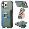 Per iPhone 16 Pro Max Custodia per telefono con inserto laterale ad anello in fibra di carbonio MagSafe (verde)