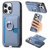 Per iPhone 16 Pro Custodia per telefono con inserto laterale ad anello in fibra di carbonio MagSafe (blu)