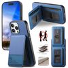 Per iPhone 11 Pro Twill Tessuto Pelle Verticale Flip RFID Card Bag Custodia per Telefono (Blu)