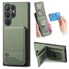 Per Samsung Galaxy S23 Ultra 5G Twill Tessuto Pelle Verticale Flip RFID Card Bag Custodia per Telefono (Verde)