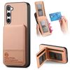 Per Samsung Galaxy S22 5G Twill Tessuto Pelle Verticale Flip RFID Card Bag Custodia per Telefono (Rosa)