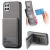 Per Samsung Galaxy A22 4G Twill Tessuto Pelle Verticale Flip RFID Card Bag Custodia per Telefono (Grigio)