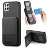 Per Samsung Galaxy A22 4G Twill Tessuto Pelle Verticale Flip RFID Card Bag Custodia per Telefono (Nero)