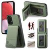 Per Samsung Galaxy A32 4G Twill Tessuto Pelle Verticale Flip RFID Card Bag Custodia per Telefono (Verde)