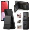 Per Samsung Galaxy A32 4G Twill Tessuto Pelle Verticale Flip RFID Card Bag Custodia per Telefono (Nero)