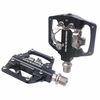RACEWORK RK213 1 paio di pedali SPD + Flat per mountain bike, autobloccanti, a doppio scopo (neri)