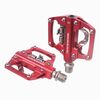 RACEWORK RK213 1 paio di pedali SPD + Flat per mountain bike, autobloccanti, a doppio scopo (rosso)