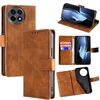 Per OnePlus Ace 5 / 5 Pro Custodia in pelle con chiusura magnetica in coccodrillo (marrone)