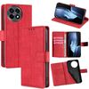 Per OnePlus Ace 5 / 5 Pro Custodia in pelle con chiusura magnetica in coccodrillo (rosso)